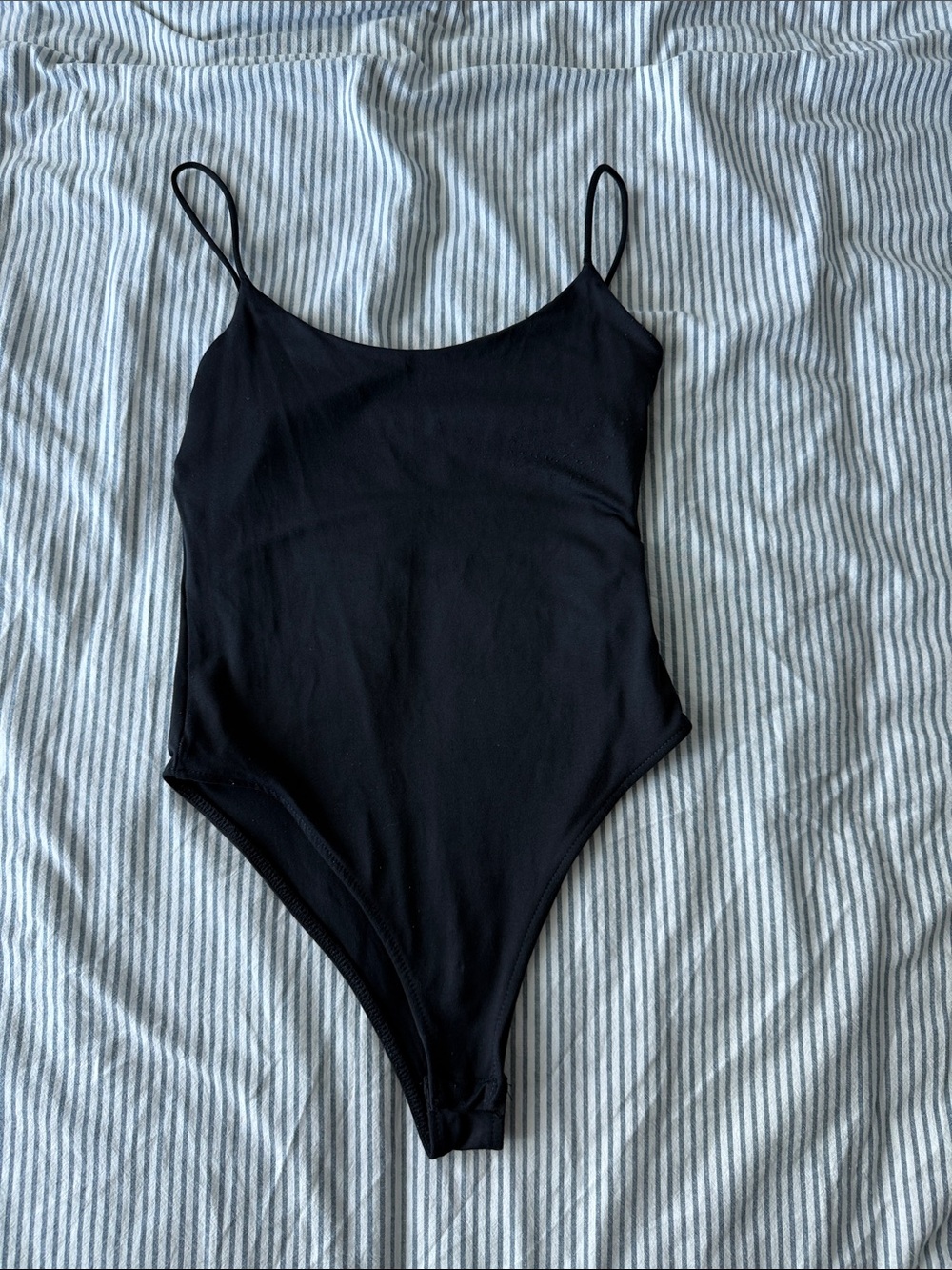 Zara Black Skinny-Strap Bodysuit